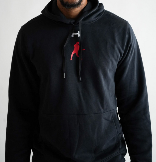 SSM Athletics Logo Men's L/S Hoodie (Blk/Rd)(Youth)