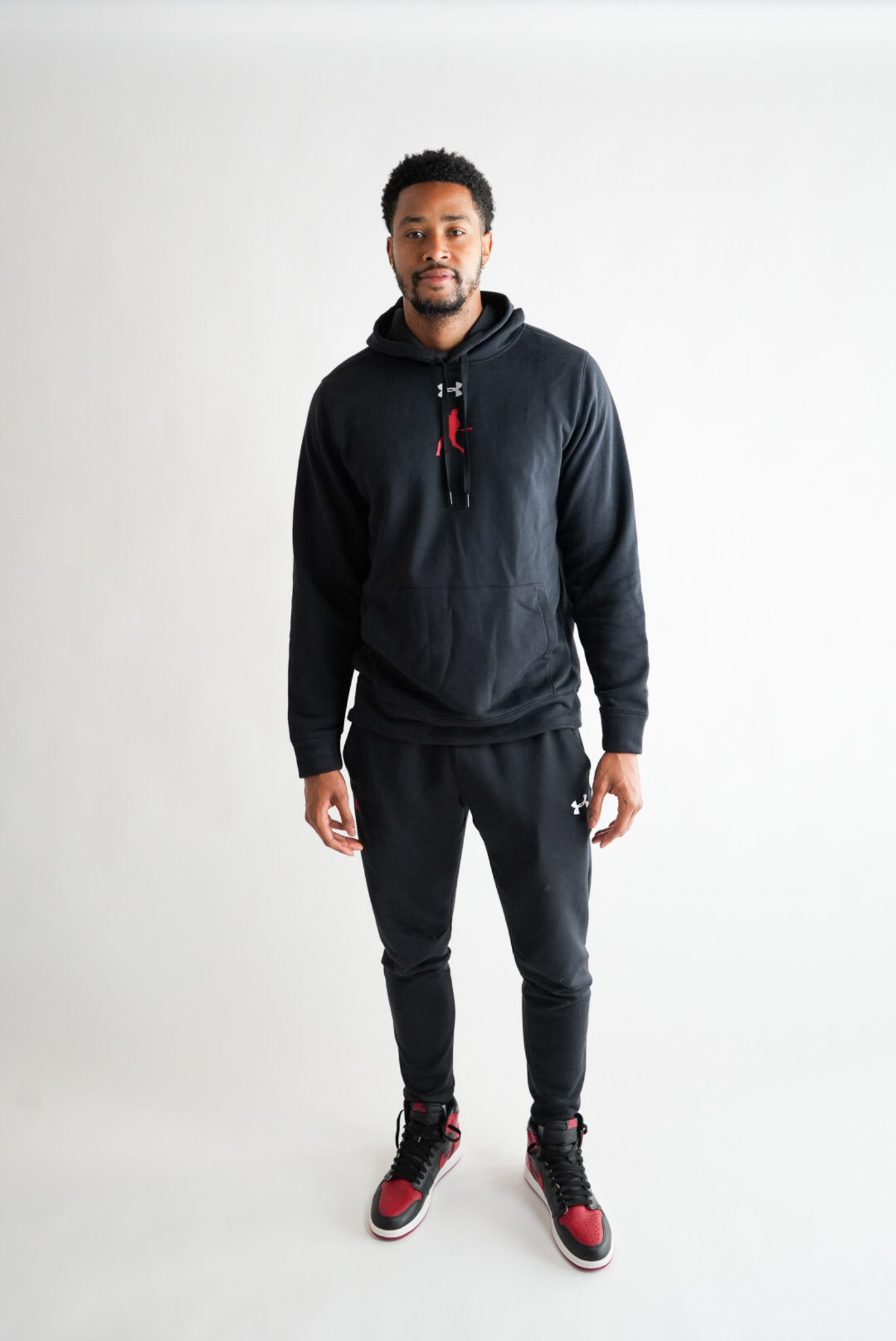 SSM Athletics Logo Men's L/S Hoodie (Blk/Rd)(Youth)