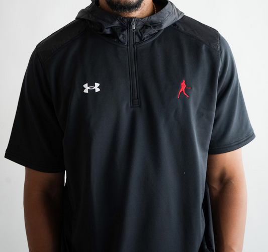 M's S/S Hoodie - Black/Red