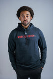 Work Different. Men's L/S Hoodie (Blk/Red)