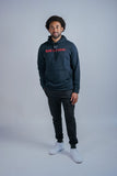 Work Different. Men's L/S Hoodie (Blk/Red)